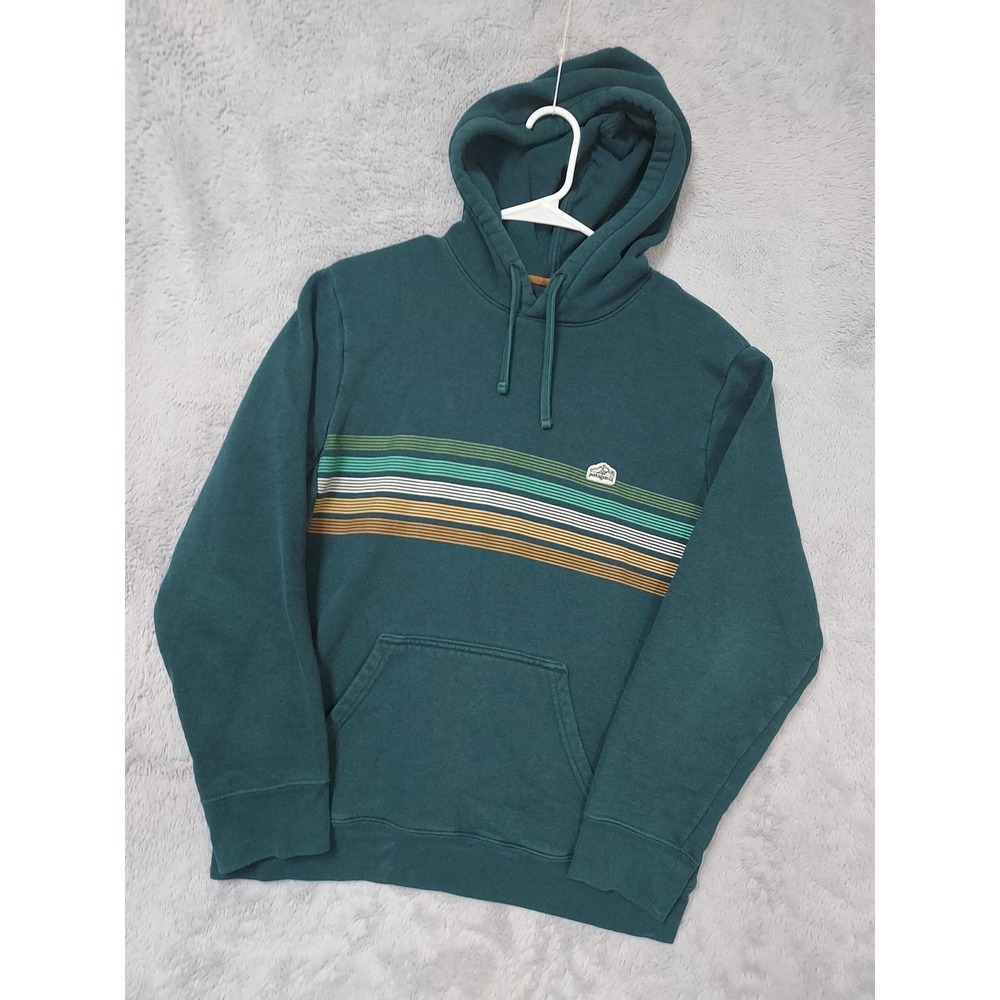 Patagonia Hoodie Mens Small Line Logo Ridge Stripe Uprisal Hoody Fleece Hiking